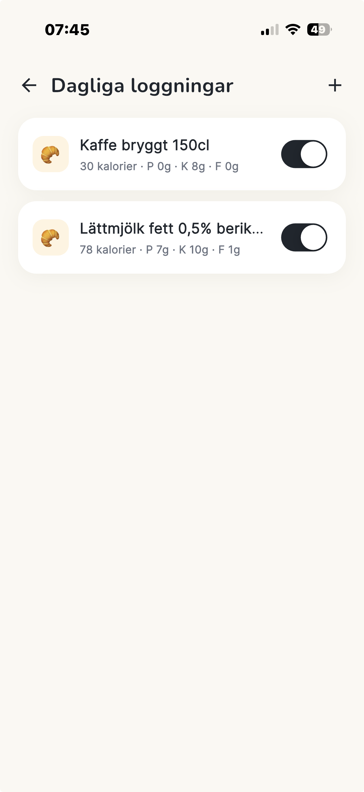 Dagliga loggningar i Morot