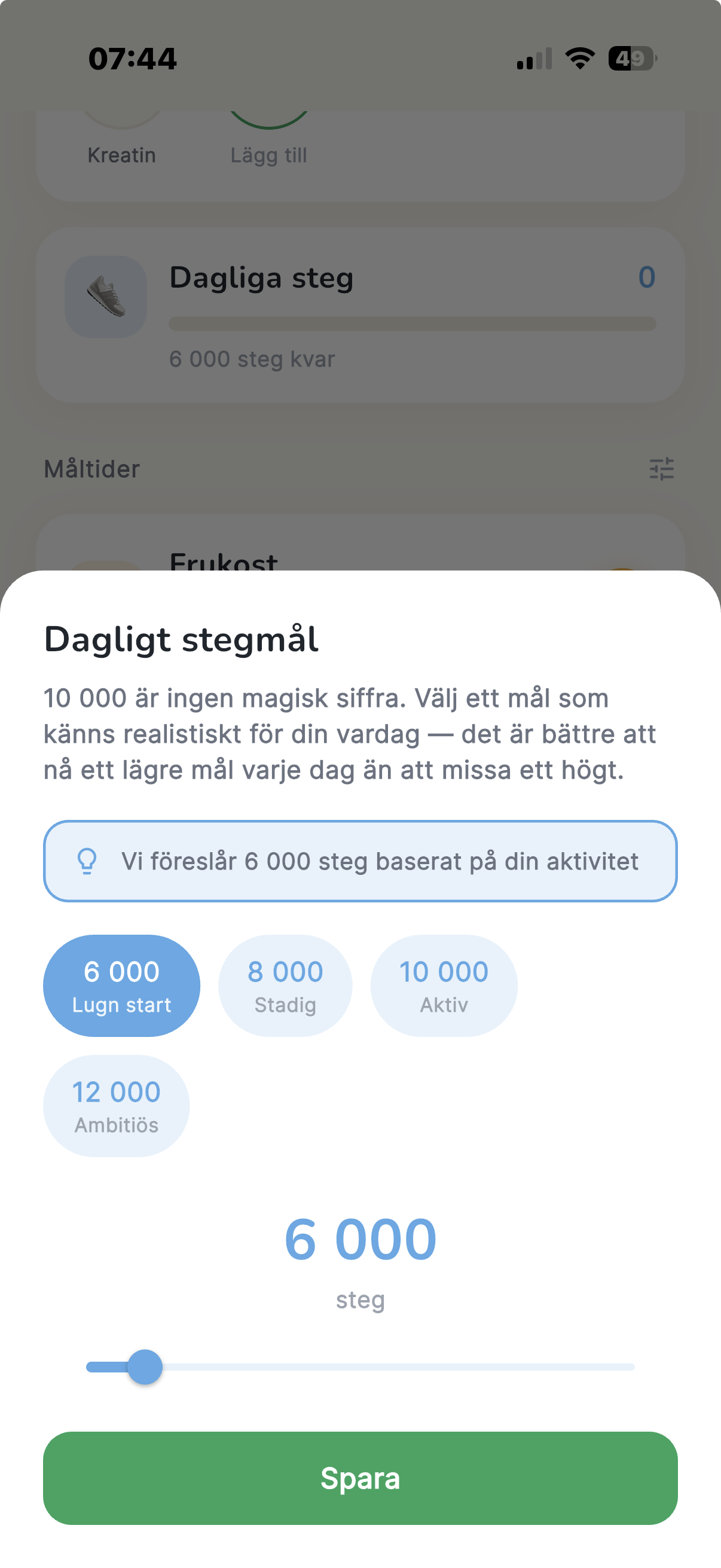 Personligt stegmål i Morot